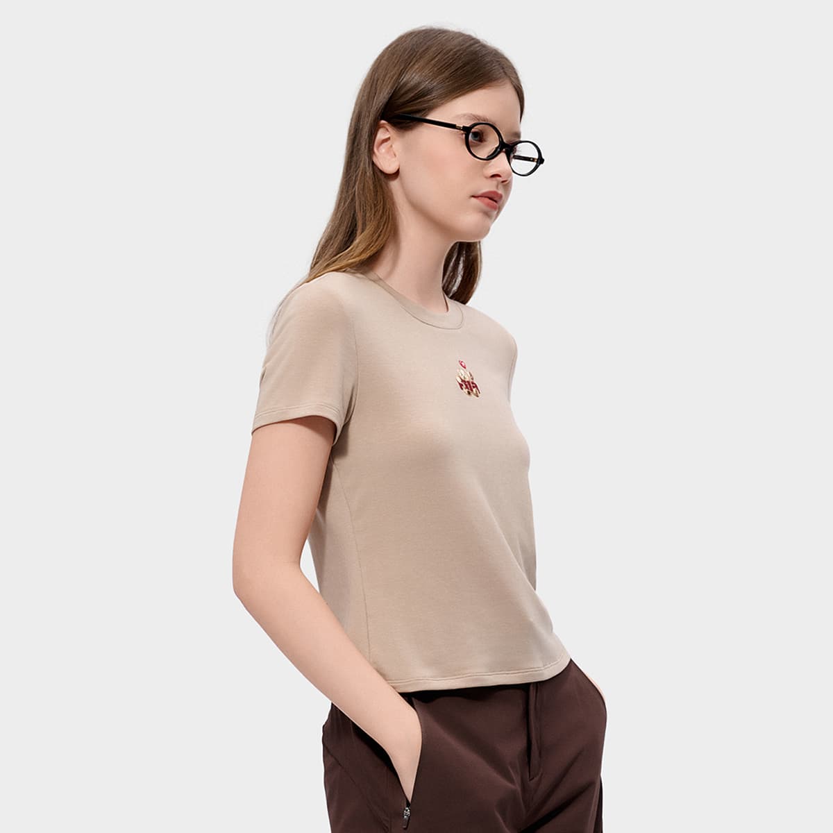 Футболка FILA FUSION Life T-Shirt Женская Капучино Хаки - изображение 4