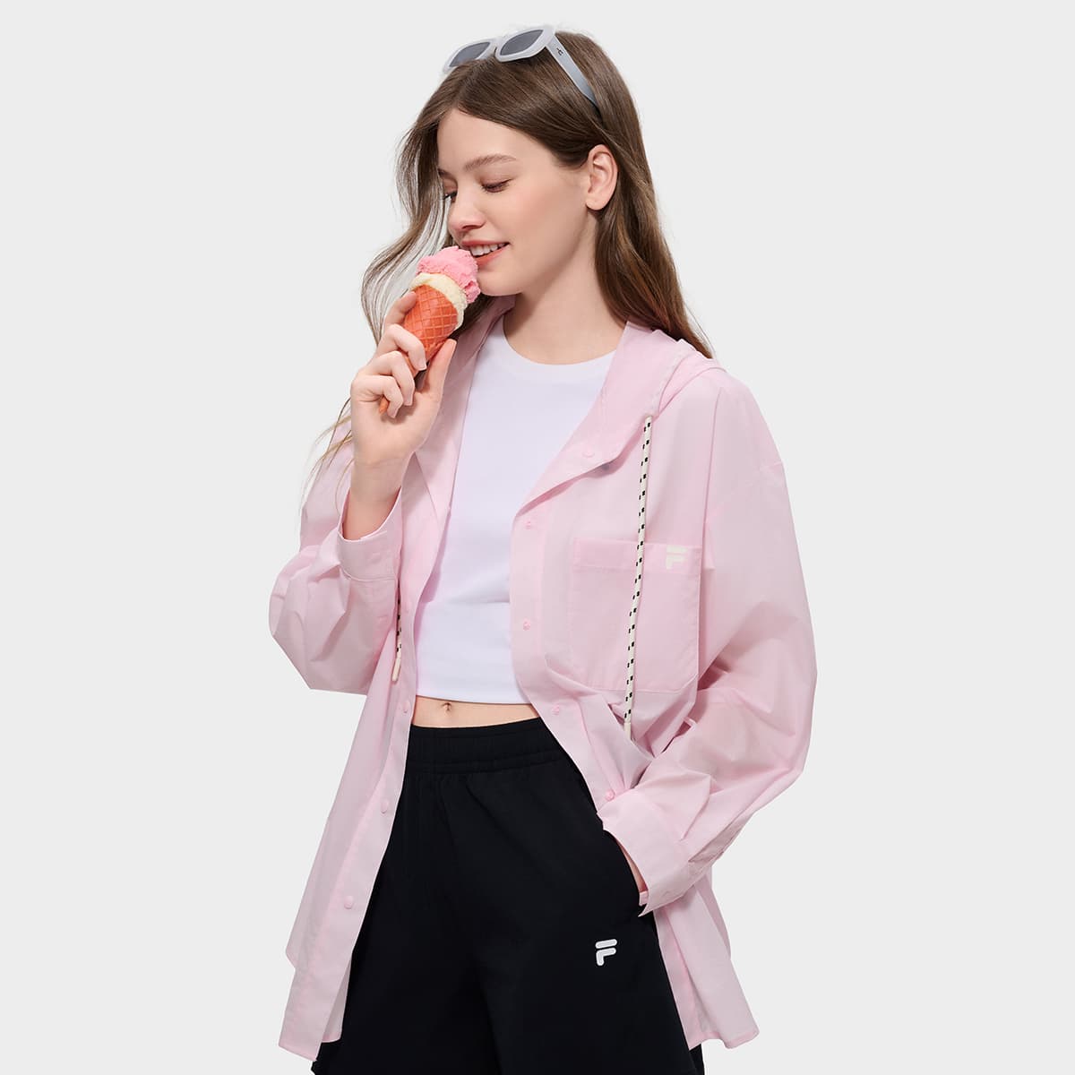 Куртка FILA FUSION FOB Куртка Женские Прозрачно-розовый Фиолетовый - изображение 4