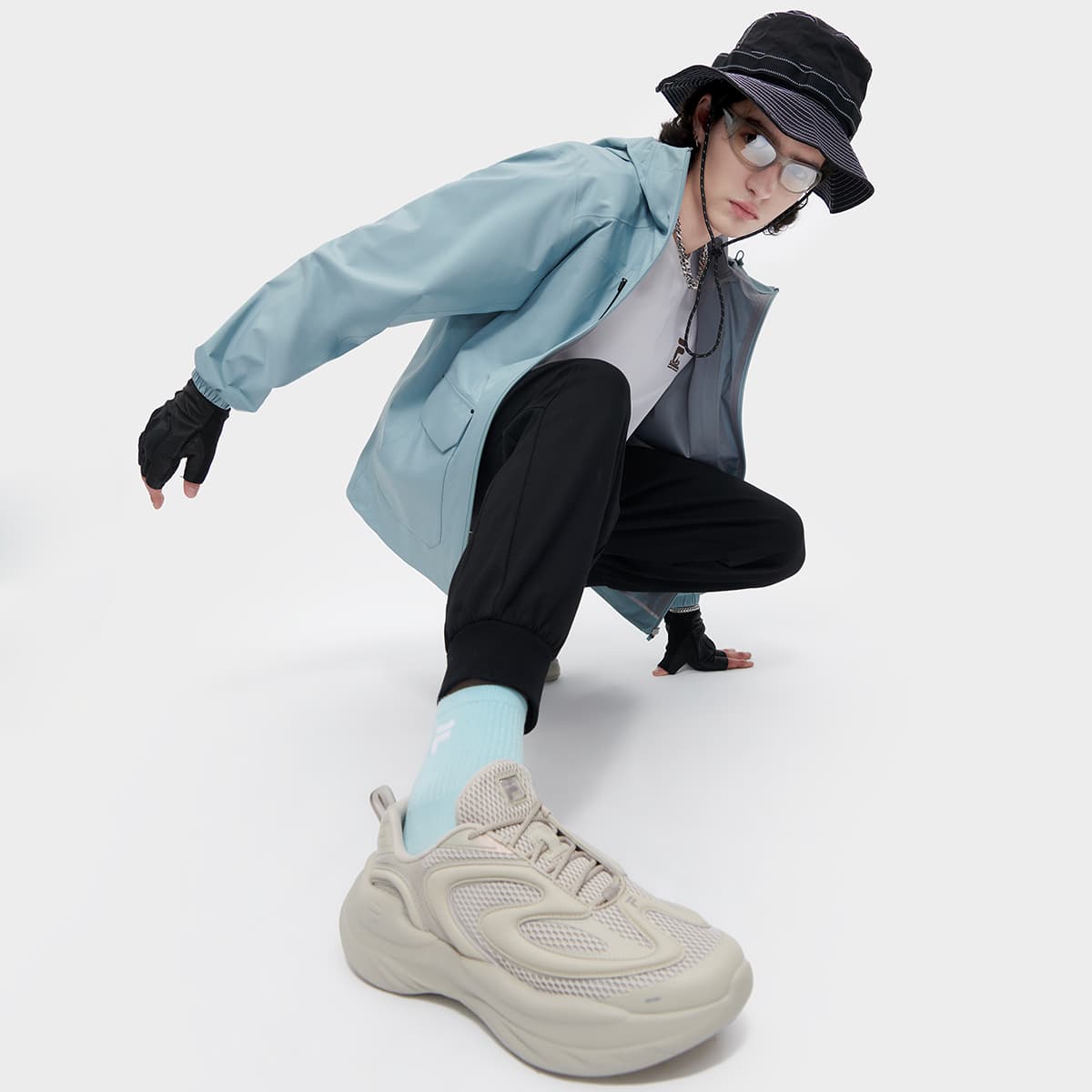 Кроссовки FILA FUSION BUZZARD Meteorite Shoes Низкий топ Повседневная обувь Мужская Абрикос - изображение 9