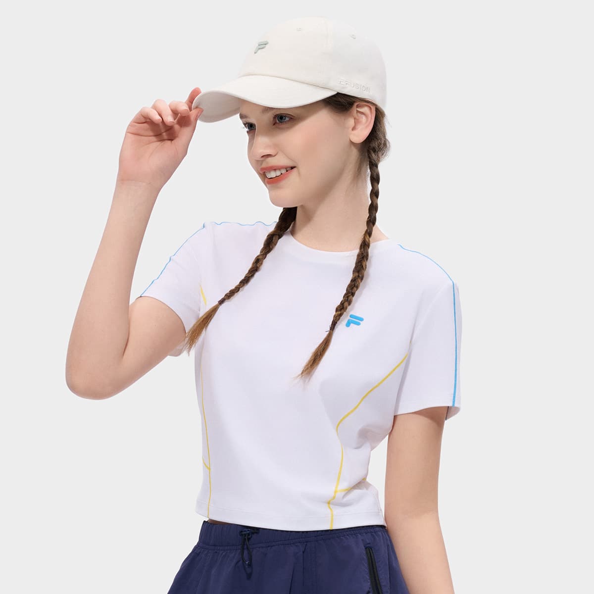 Футболка FILA FUSION Life T-Shirt Женская Стандартная Белая - изображение 4