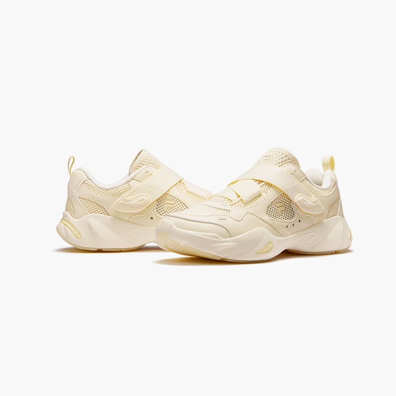 Кроссовки FILA FUSION EVA SLIM Waterdrop Shoes Low Топ Повседневная обувь Женские Желтый белый - изображение 5