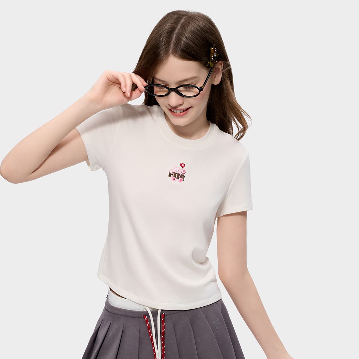 Футболка FILA FUSION Life T-Shirt Женская Облачно-белая - изображение 3