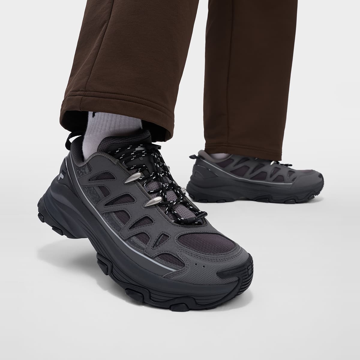 Кроссовки FILA FUSION COMO U Синтетическая кожа текстиль низкий топ уличная обувь мужской элегантный серый каменный серый - изображение 8