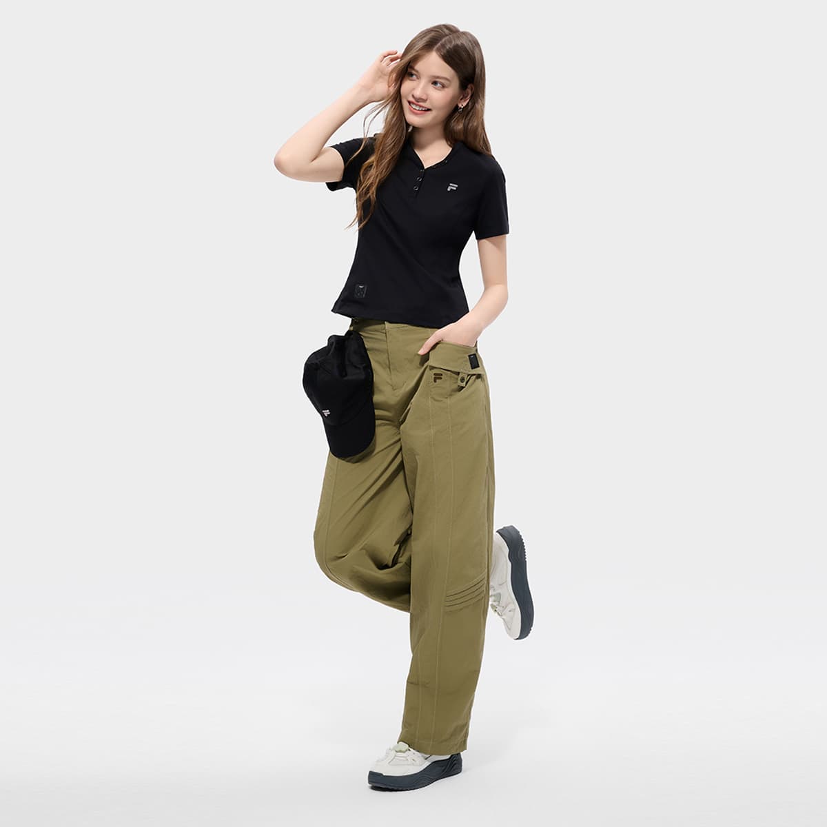 Штаны FILA FUSION FILA FUSION X Повседневные штаны Женские Palm Зеленый - изображение 6