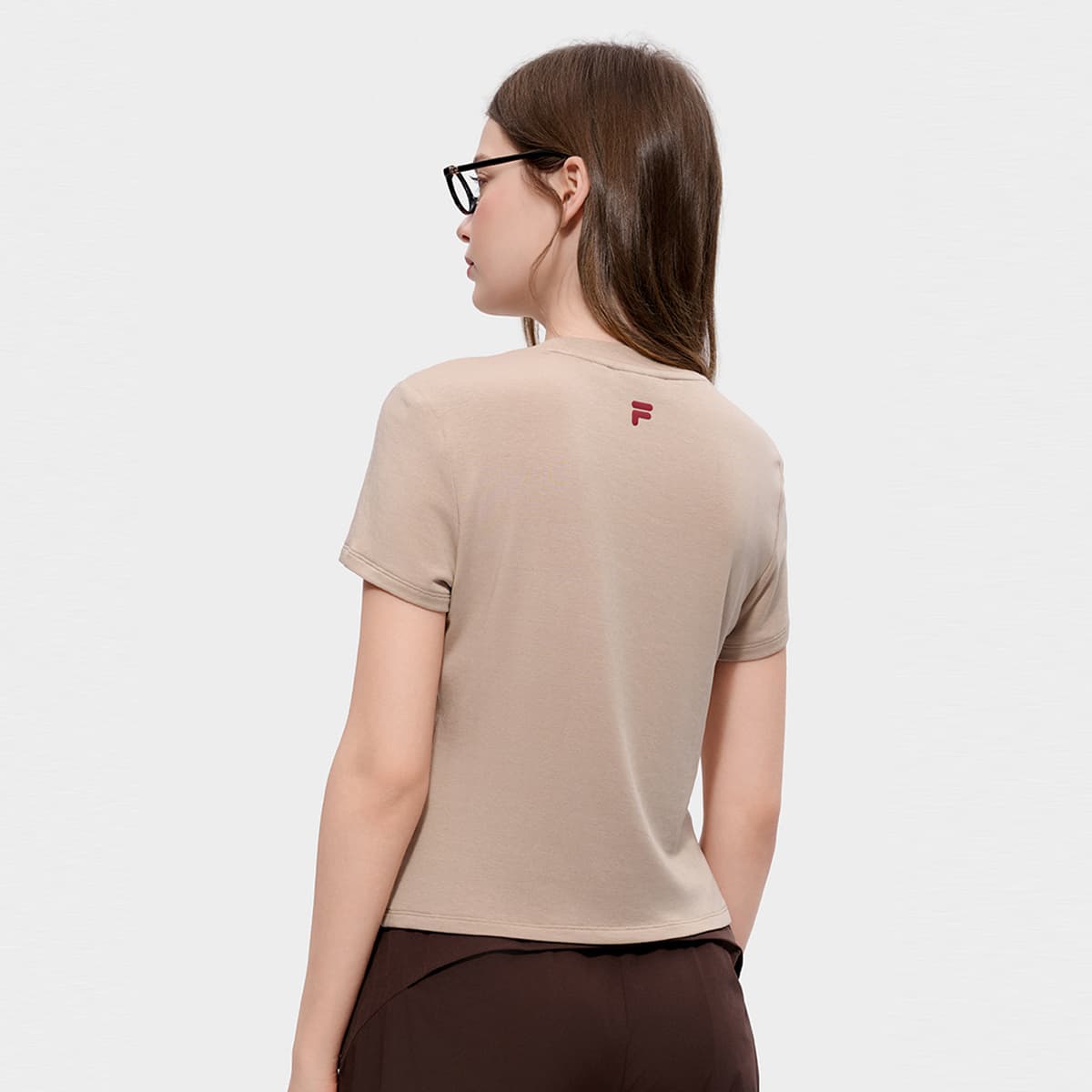Футболка FILA FUSION Life T-Shirt Женская Капучино Хаки - изображение 5