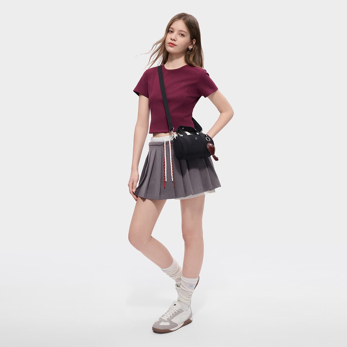 Футболка FILA FUSION FOB T Рубашка Женская Песочно-Бордовая - изображение 6