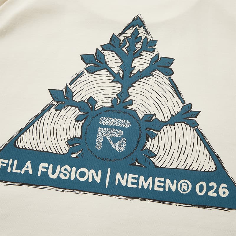 Худи FILA FUSION Освежающий вариант Сырно-желтый Мужские Толстовки - изображение 6