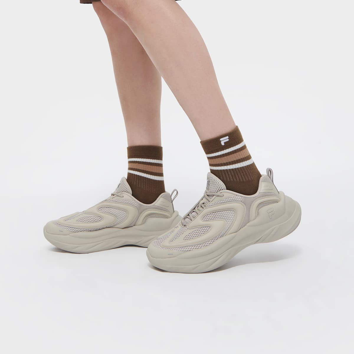 Кроссовки FILA FUSION BUZZARD Meteorite Shoes Низкий топ Повседневная обувь Мужская Абрикос - изображение 6