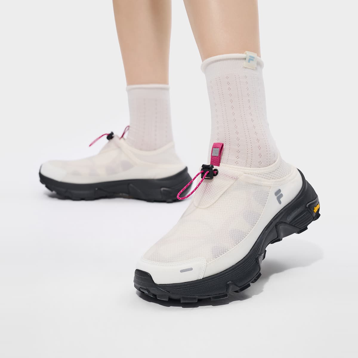 Кроссовки FILA FUSION COMO Y SLIPON Противоскользящая Износостойкая Дышащая Легкая Уличная Обувь Женская Белая - изображение 7