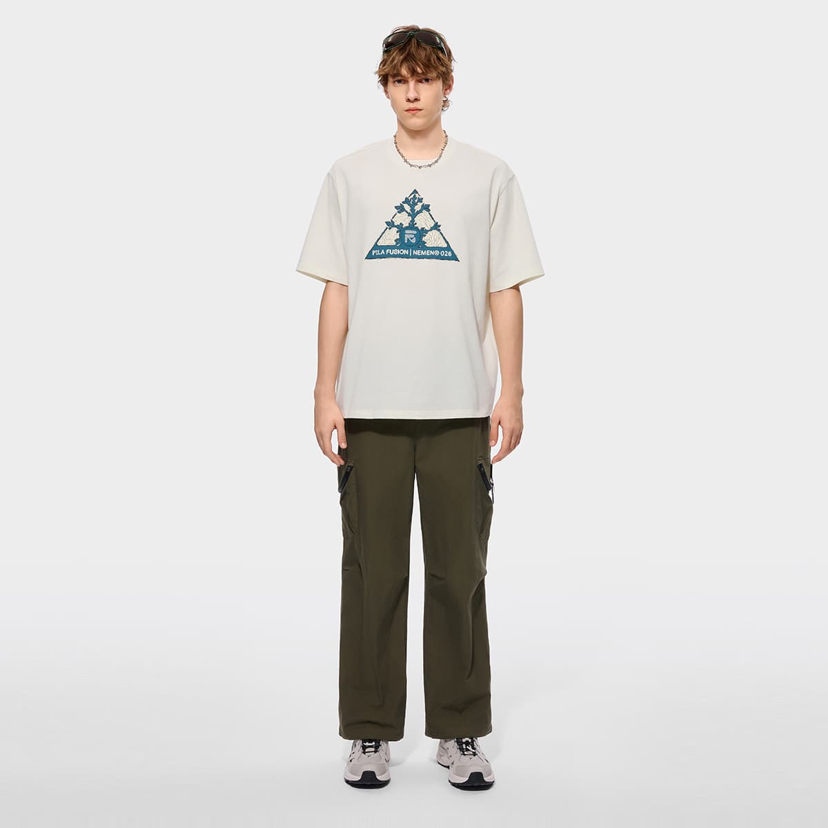 Штаны FILA FUSION FILA X MOONGE Битум Мужской Повседневные брюки - изображение 6