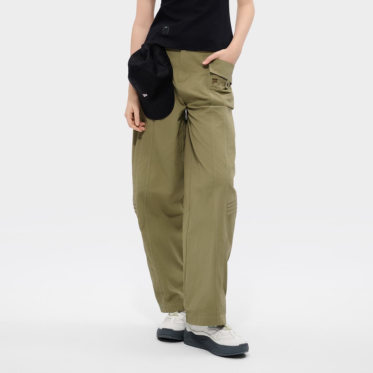 Штаны FILA FUSION FILA FUSION X Повседневные штаны Женские Palm Зеленый - изображение 4