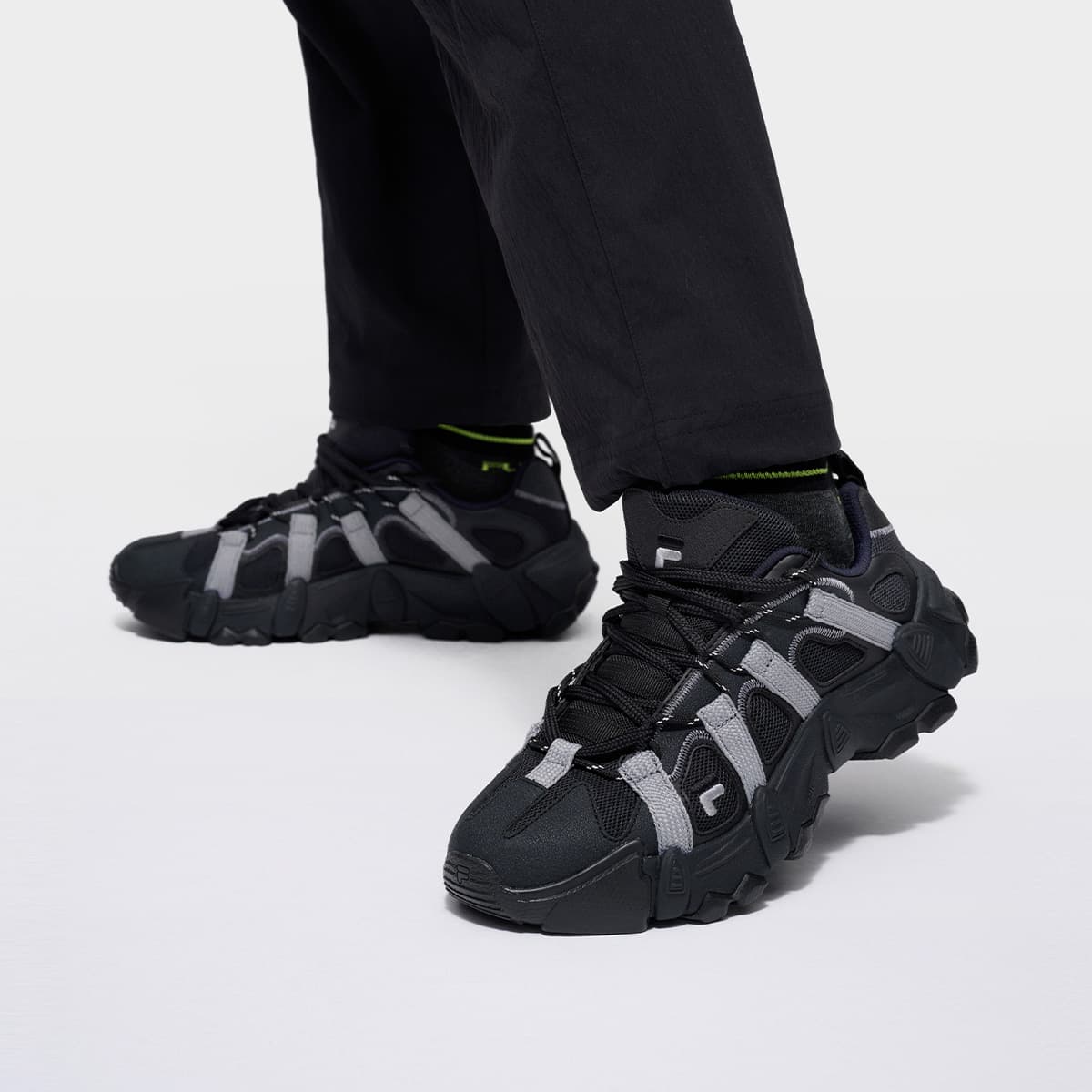 Кроссовки FILA FUSION exocet ii противоскользящий устойчивый к истиранию дышащий легкий увеличивающий высоту низкий топ - изображение 7
