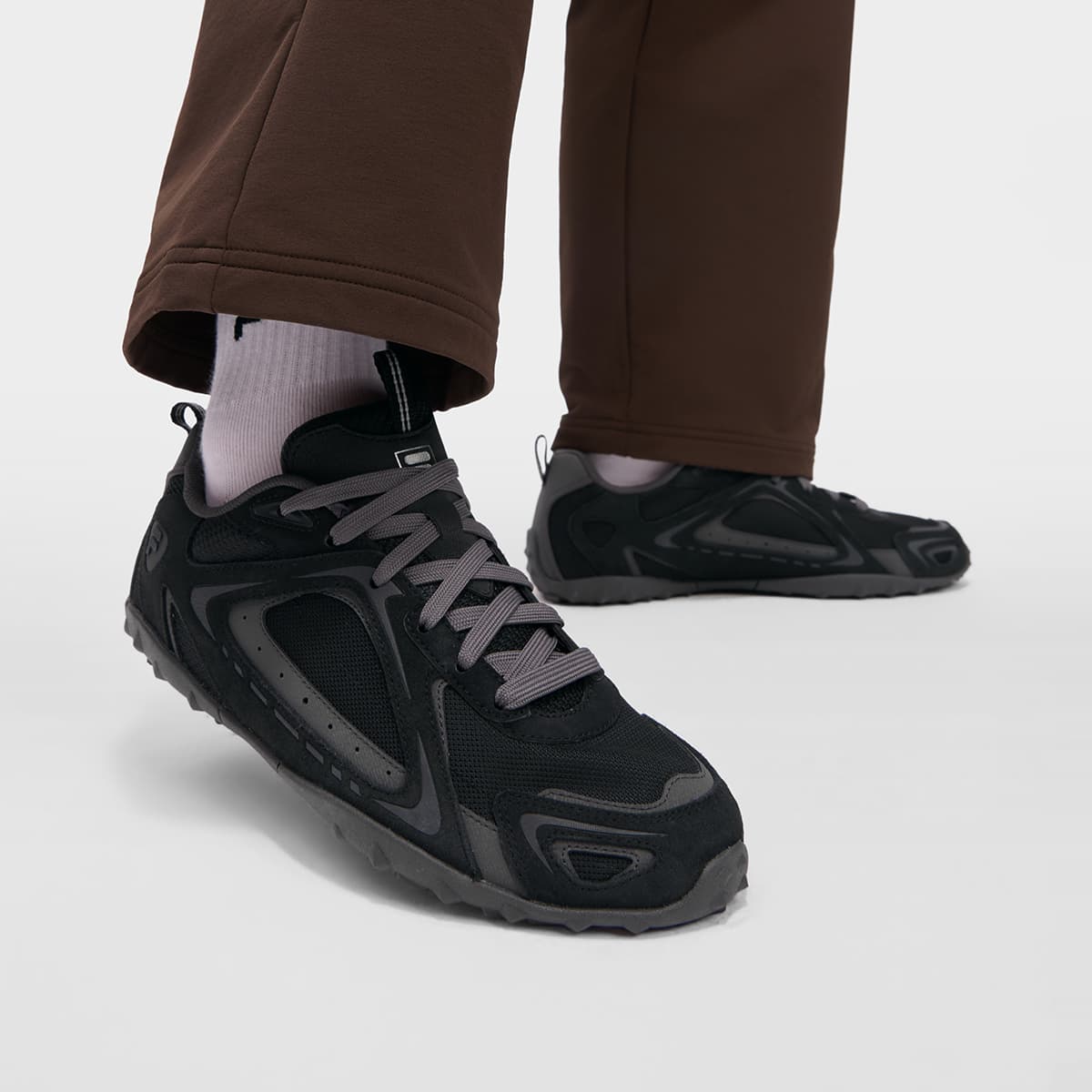 Кроссовки FILA FUSION BIANCO SLIM Лоу-топы Повседневная обувь Мужская Черный Космический Серебряный - изображение 8