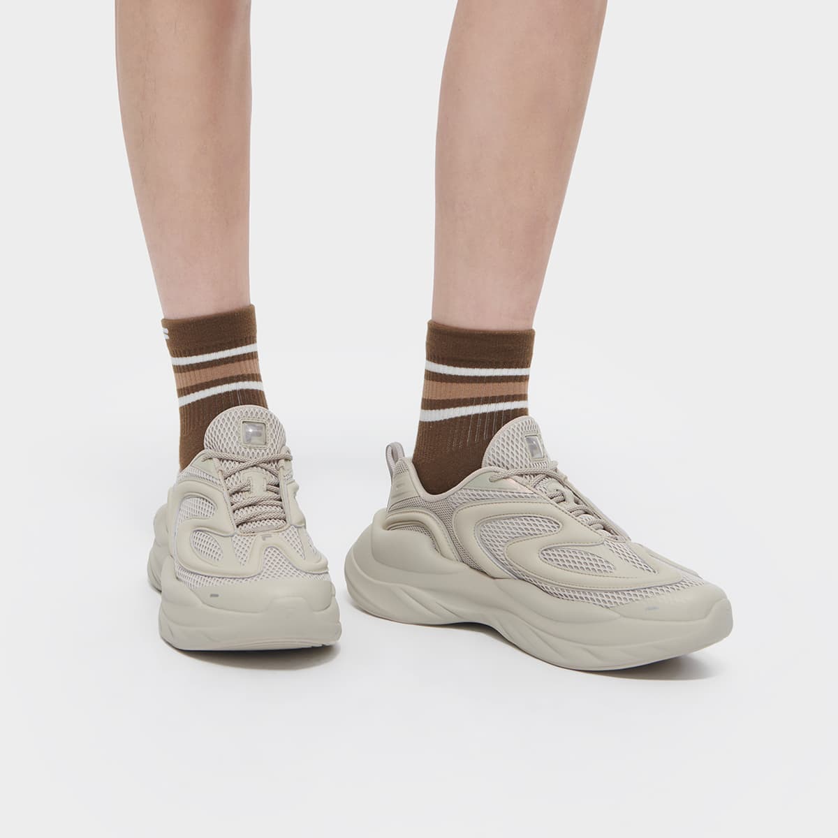 Кроссовки FILA FUSION BUZZARD Meteorite Shoes Низкий топ Повседневная обувь Мужская Абрикос - изображение 10