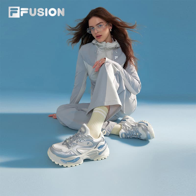 Кроссовки FILA FUSION EVA Gummies Отскок Устойчивость к истиранию Низкий Топ Повседневная обувь Женская Серый - изображение 8