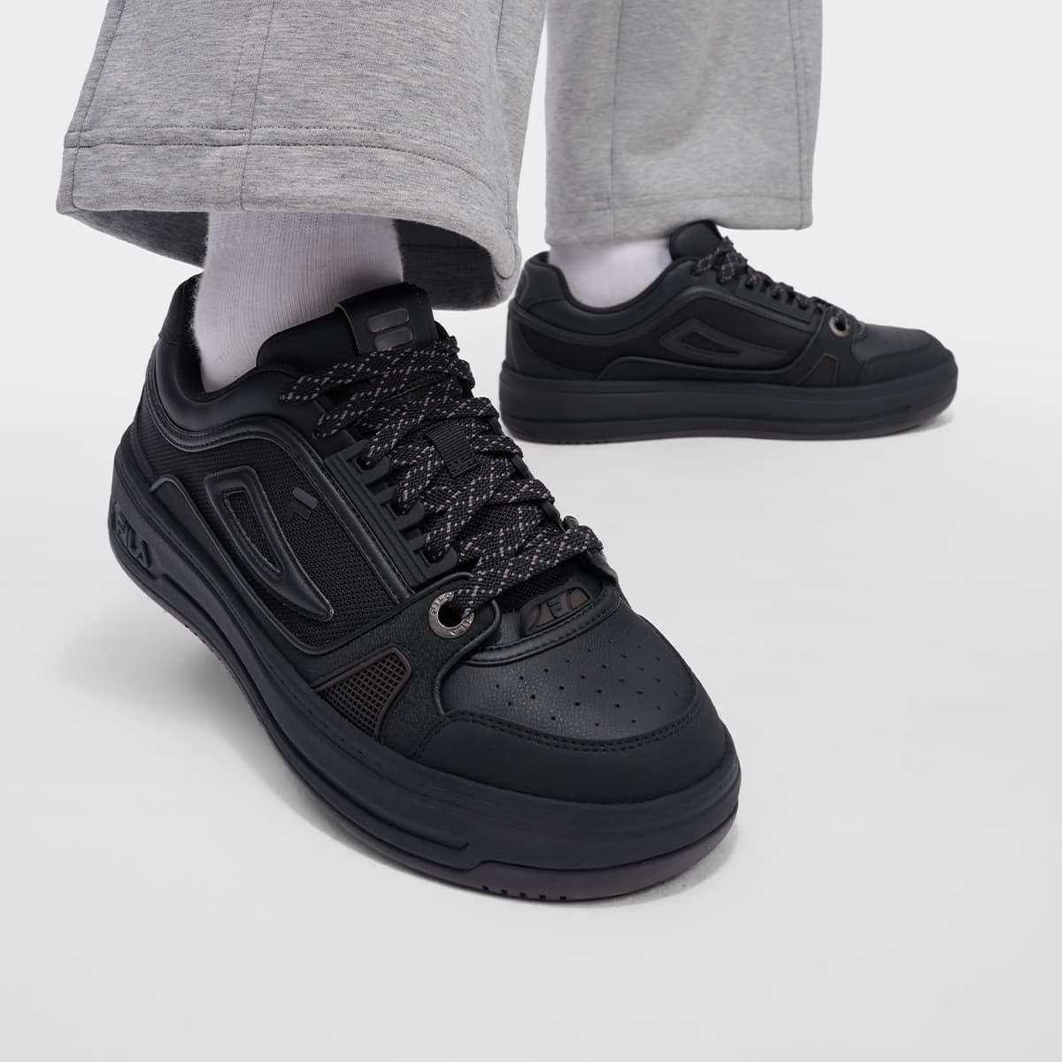 Кроссовки FILA FUSION FX PRO Низкие кеды для скейтбординга Мужская обувь Shale Фиолетовый Черный - изображение 8