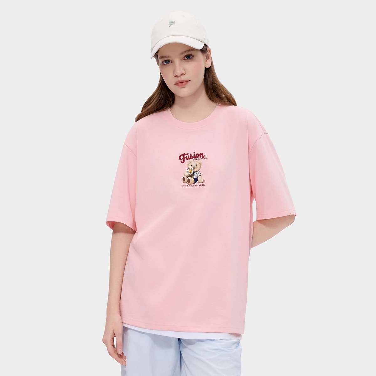 Футболка FILA FUSION FOB T Рубашка Унисекс Нежно-Вишневый Розовый - изображение 3