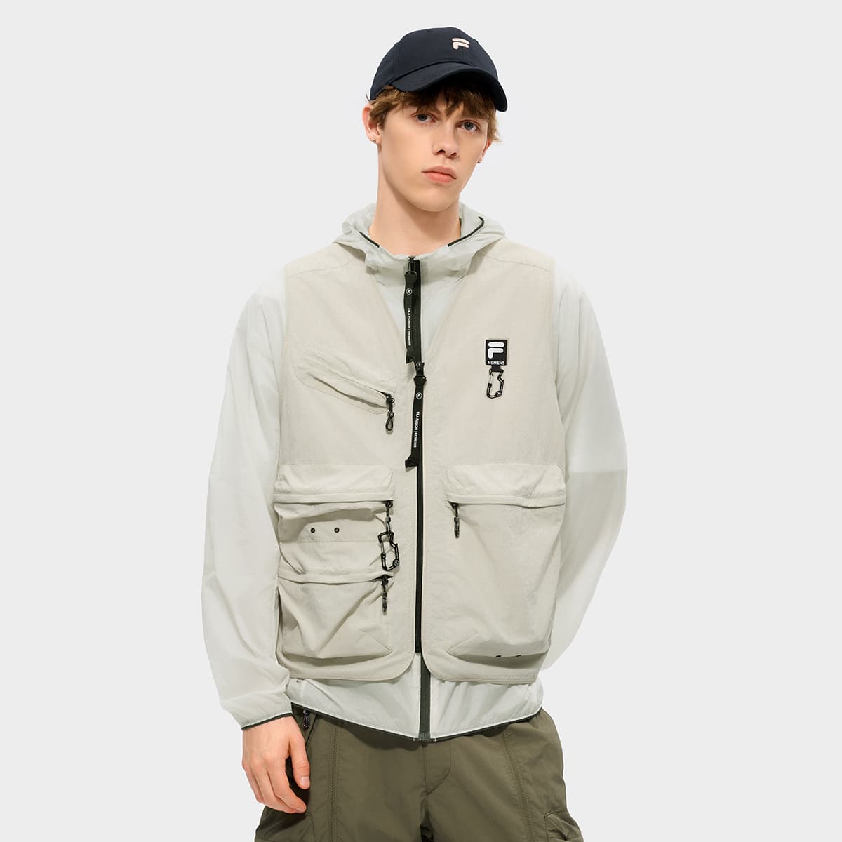 Куртка FILA FUSION NEMEN Куртка Мужская Белая Березовая Серый - изображение 3