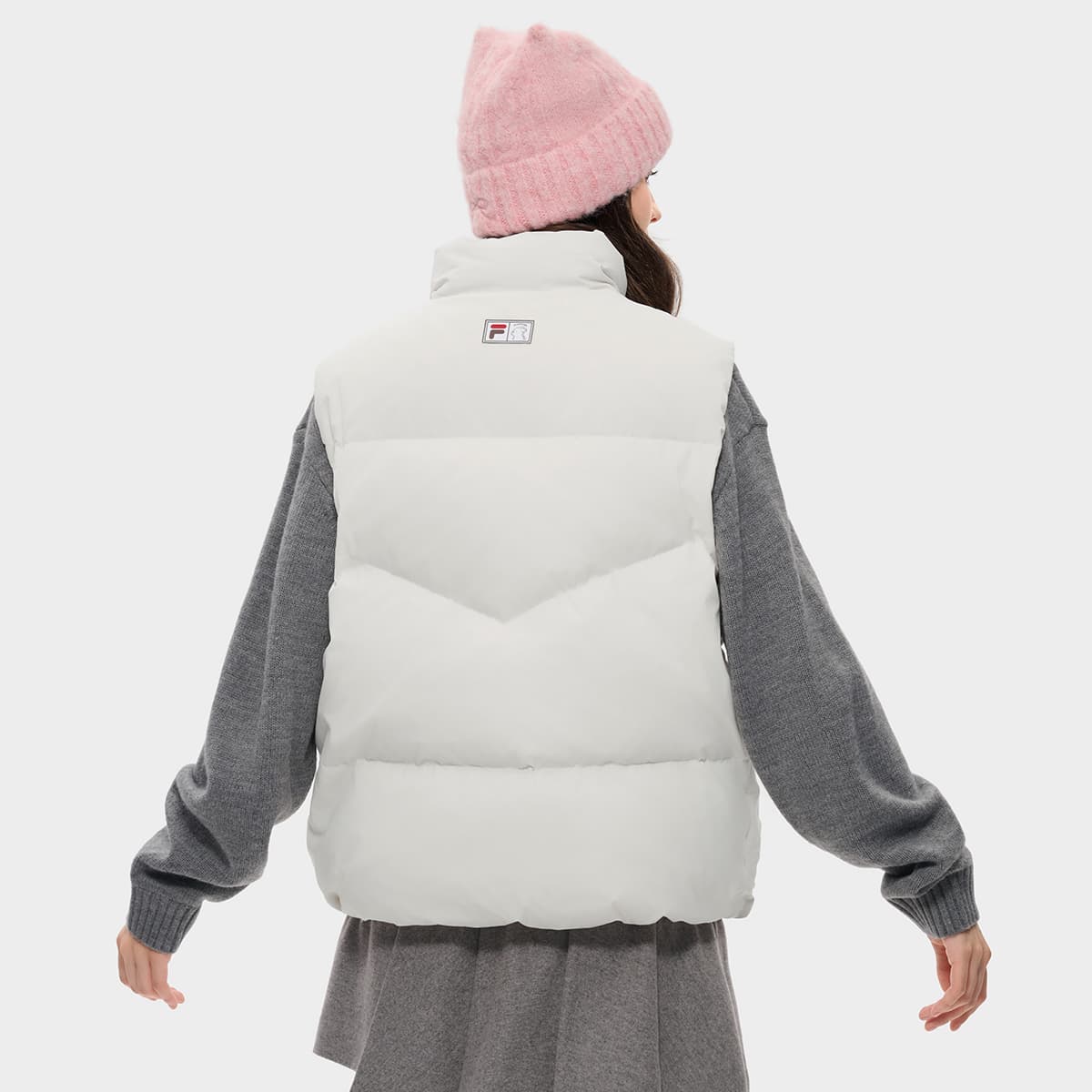 Зимняя куртка FILA FUSION FOBFILA X MOONGE Пуховый жилет Унисекс Белый - изображение 4