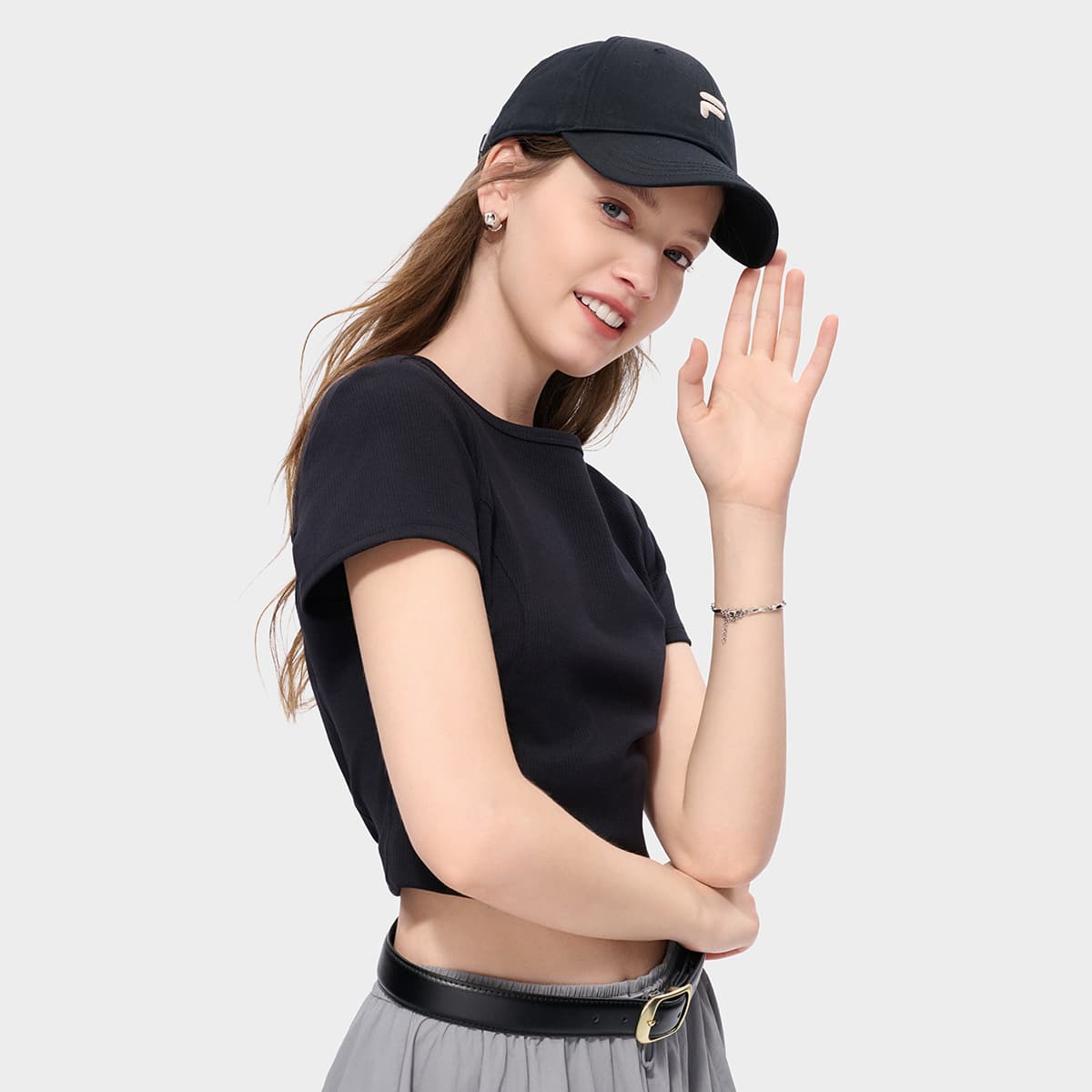 Футболка FILA FUSION FOB T Рубашка Женская Глубокий Черный - изображение 4