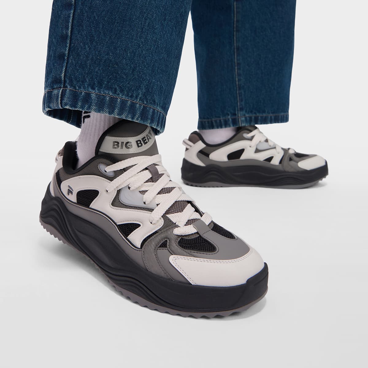 Кроссовки FILA FUSION Рабочая одежда Лоу-топы Скейтборд Обувь Мужская Гранитно-серый Черный - изображение 8