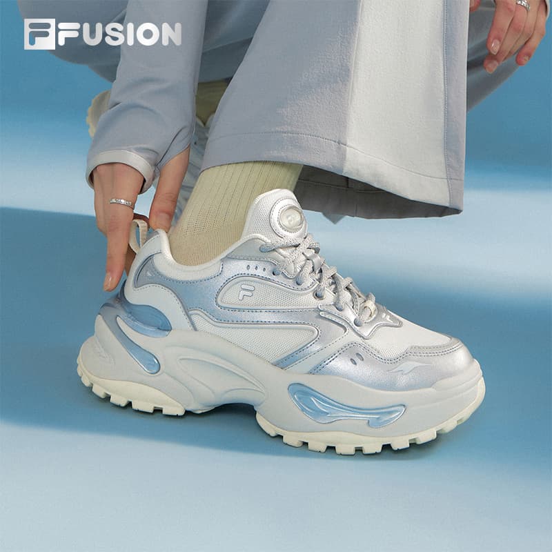Кроссовки FILA FUSION EVA Gummies Отскок Устойчивость к истиранию Низкий Топ Повседневная обувь Женская Серый - изображение 7