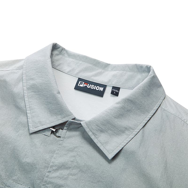 Рубашка FILA FUSION Рабочий стиль Рубашка Мужской Жемчужный Светло-серый - изображение 3