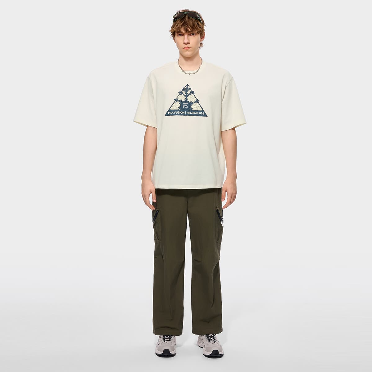 Футболка FILA FUSION Освежающий вариант Сырно-желтый Мужская футболка с коротким рукавом - изображение 6