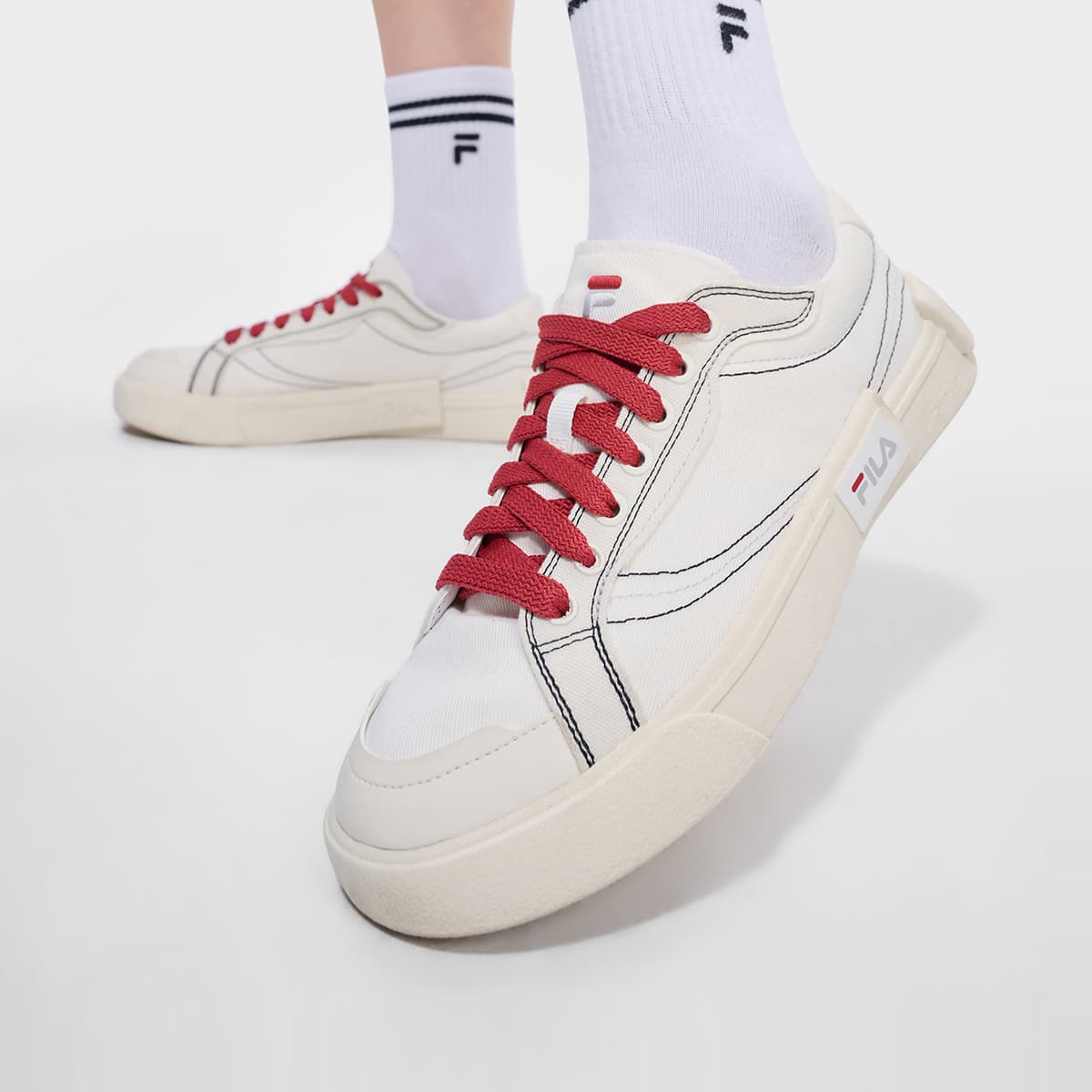 Кроссовки FILA FUSION ПЛА (POP) Скейтборд Обувь Женские Тофу Белый Снег - изображение 7