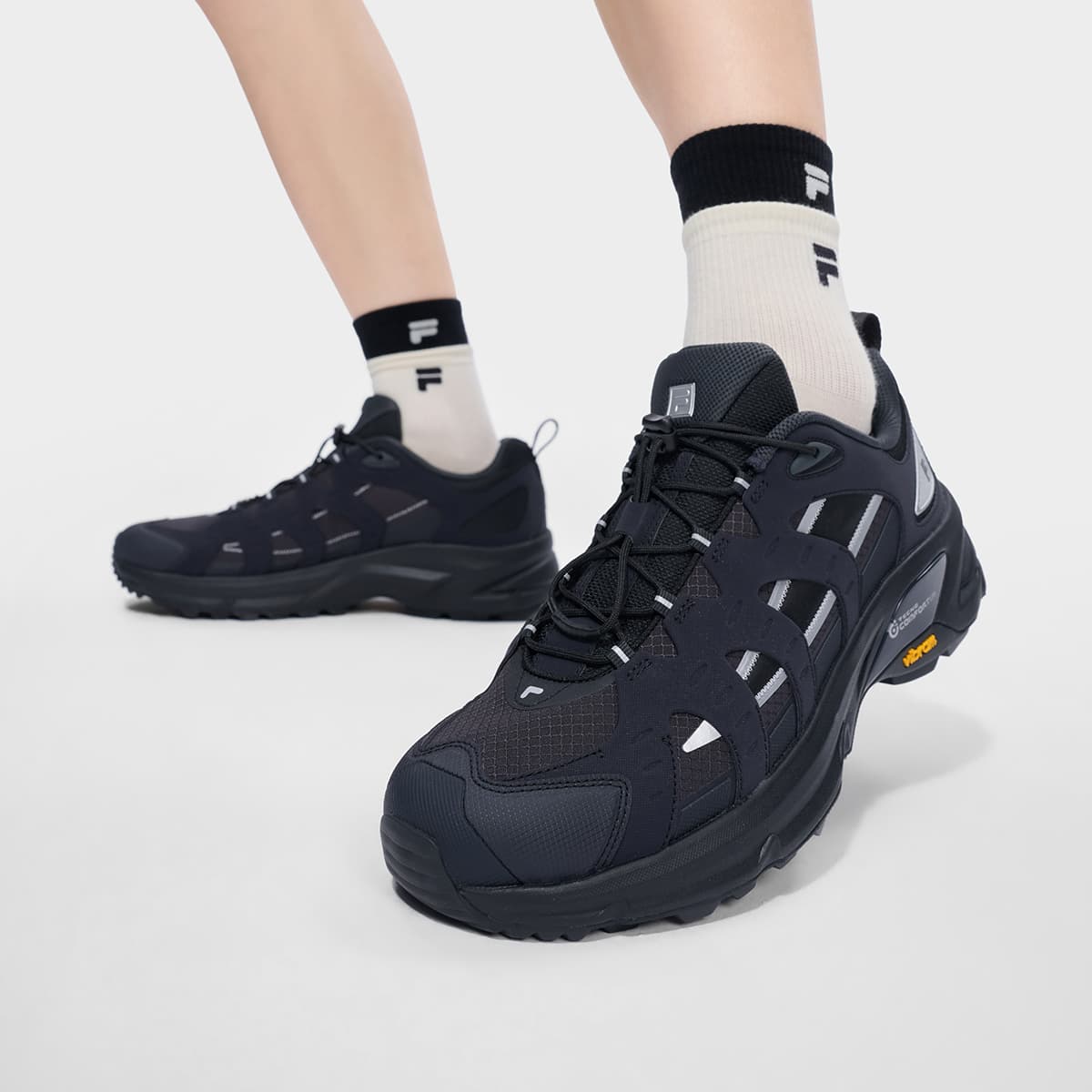 Кроссовки FILA FUSION COMO X 2,0 Уличная обувь Низкий топ Galloping Черный Космический серебристый Мужской - изображение 7