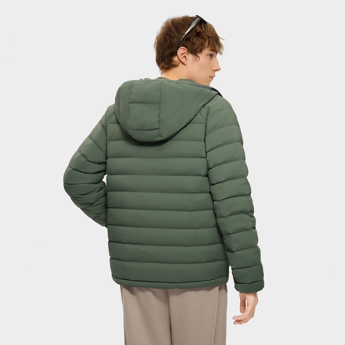 Зимняя куртка FILA FUSION FOB Кожаный серый Зелёный Унисекс Пуховики - изображение 5