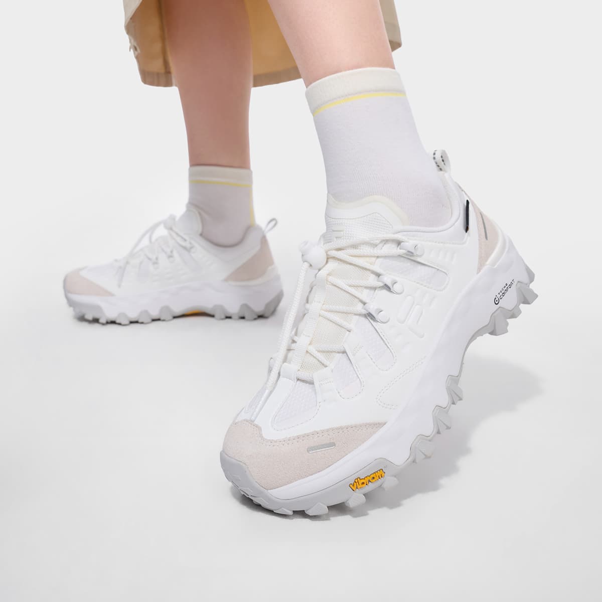Кроссовки FILA FUSION COMO Z Текстиль Синтетическая кожа Амортизация Противоскользящий Устойчивый к истиранию Легкий Низкий верх - изображение 7