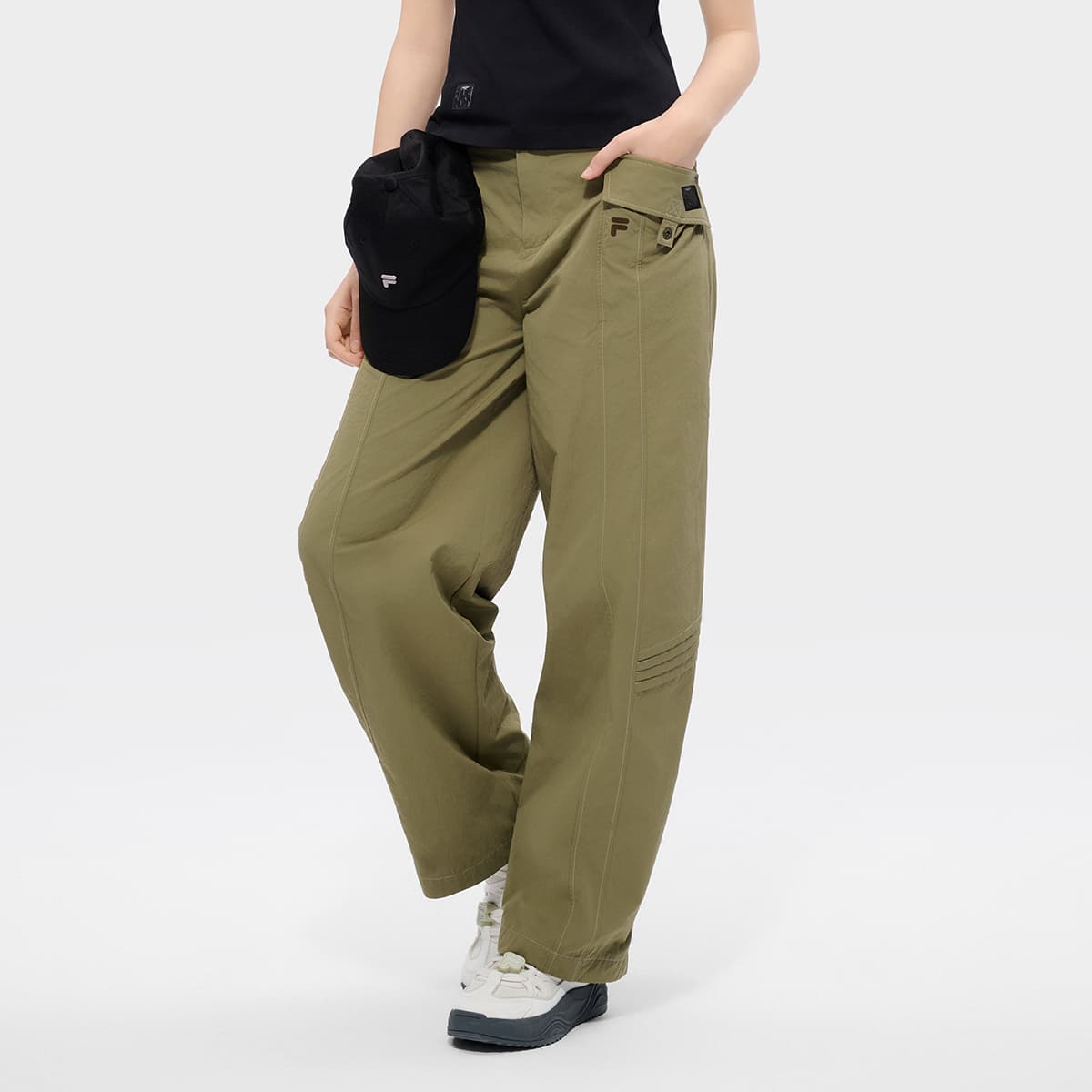Штаны FILA FUSION FILA FUSION X Повседневные штаны Женские Palm Зеленый - изображение 3