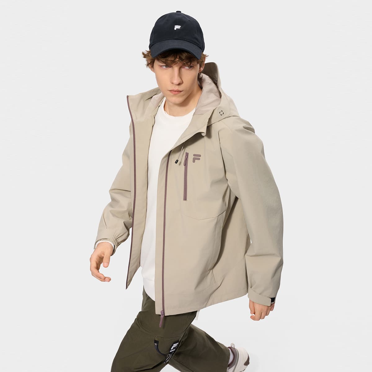 Куртка FILA FUSION Масляная живопись Хаки Унисекс Куртки - изображение 4