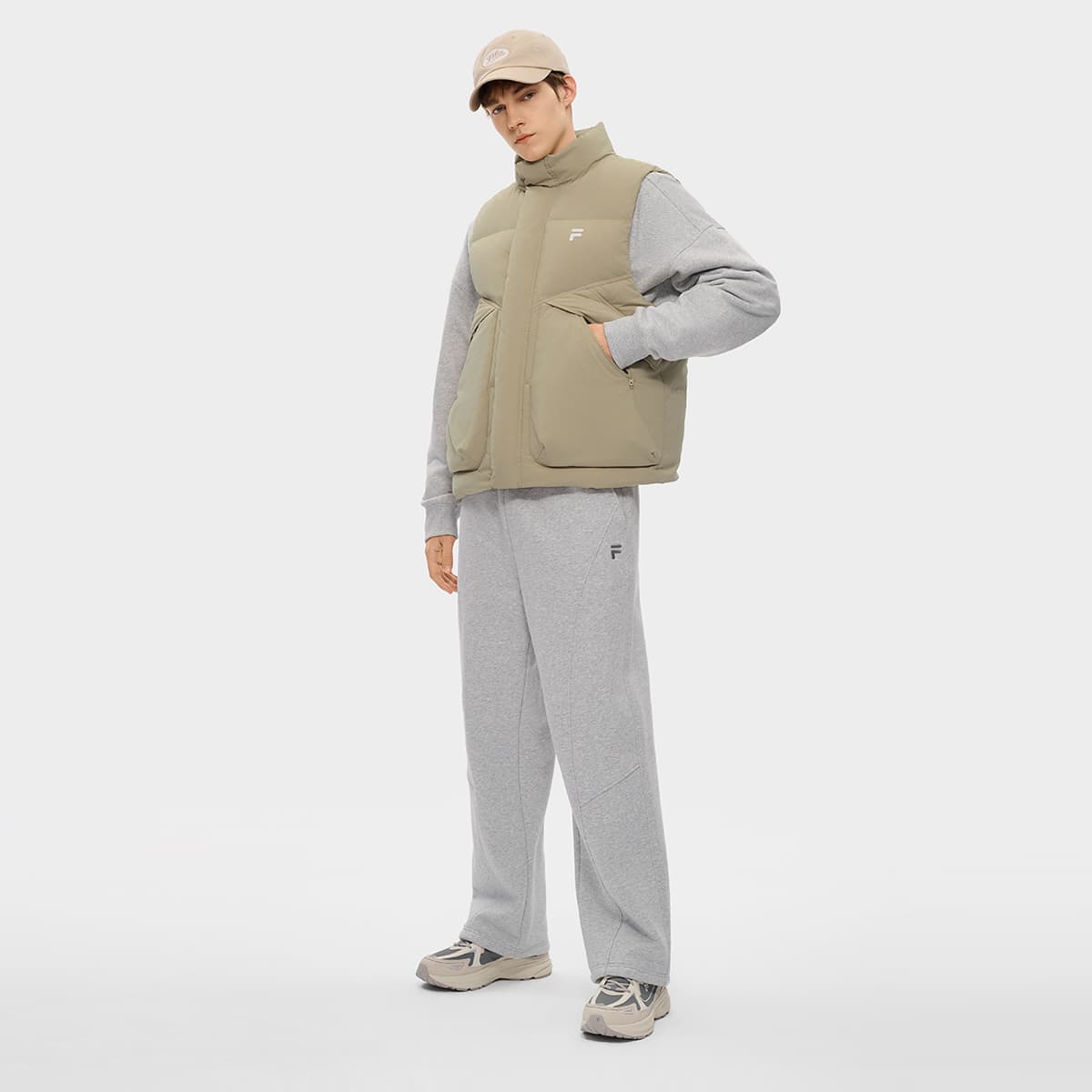 Зимняя куртка FILA FUSION FOBFILA X MOONGE Пуховик Унисекс Песок Земляной хаки - изображение 6