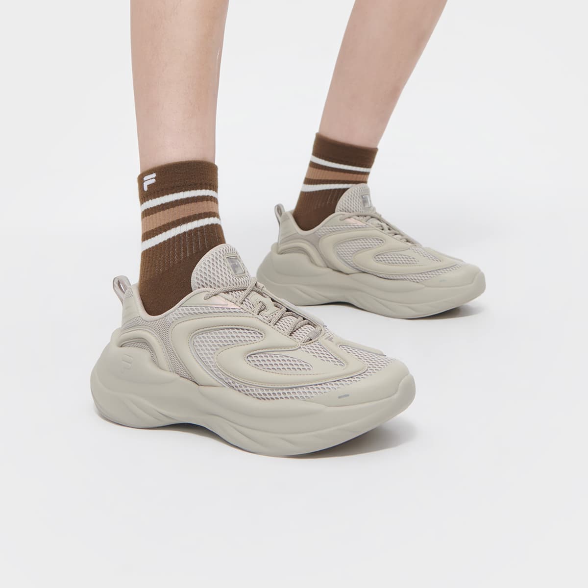Кроссовки FILA FUSION BUZZARD Meteorite Shoes Низкий топ Повседневная обувь Мужская Абрикос - изображение 8