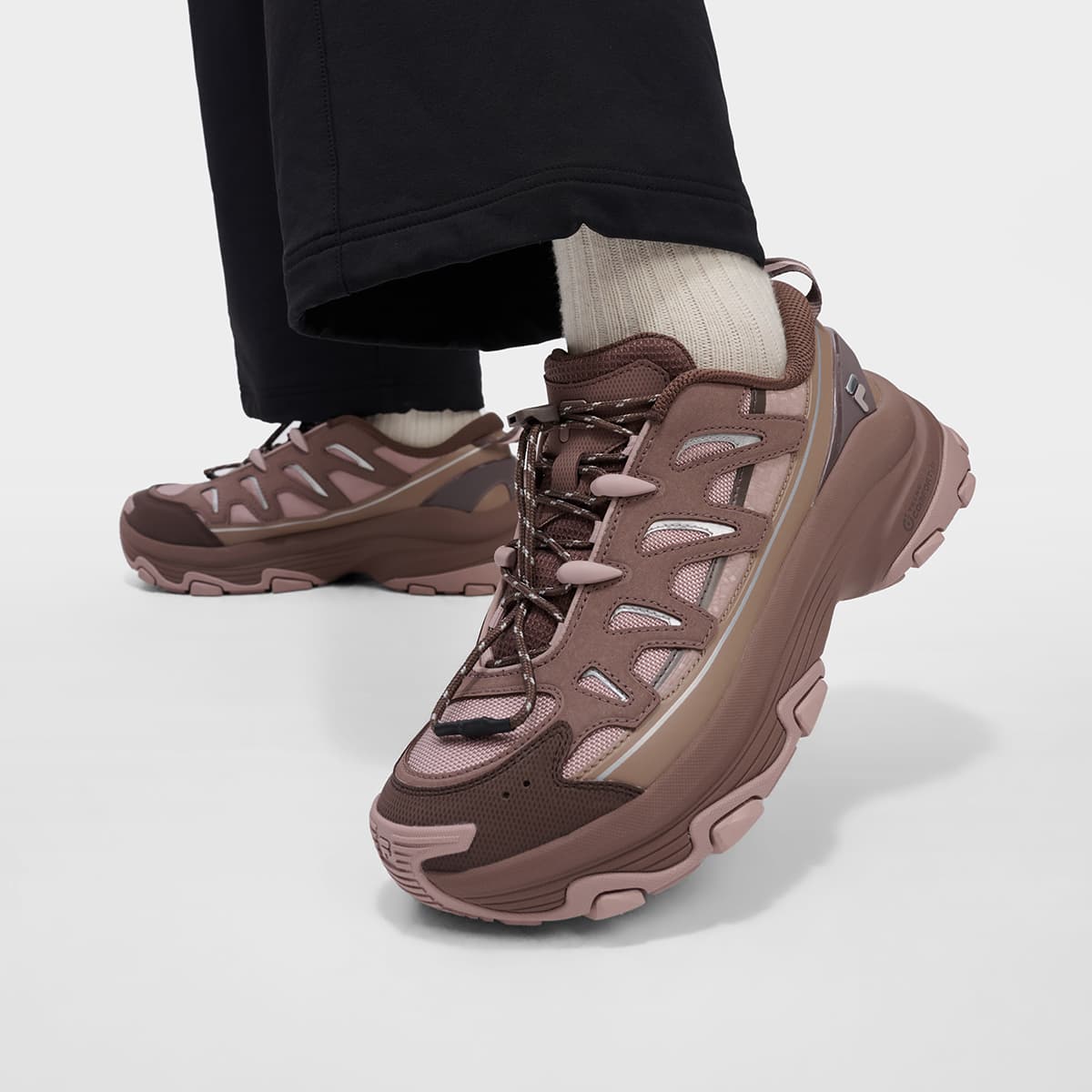 Кроссовки FILA FUSION COMO U Текстиль Синтетическая кожа Низкий верх Уличная обувь Женская Тень серый Коричневый Темно-коричневый - изображение 7