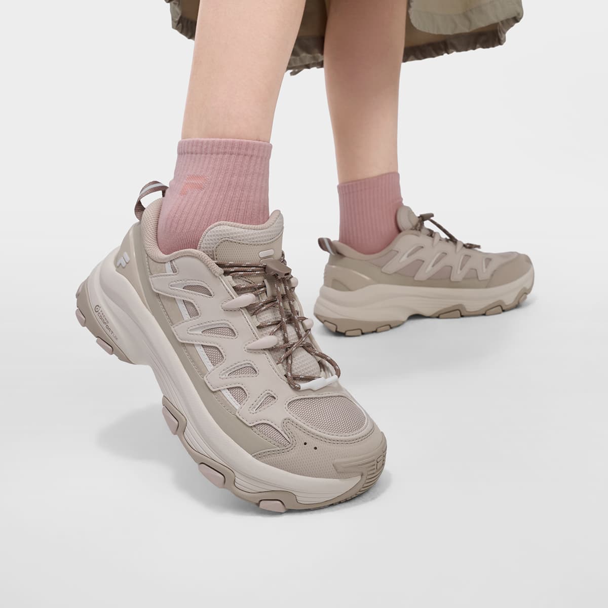 Кроссовки FILA FUSION COMO U Текстиль Синтетическая кожа Низкие кеды Уличная обувь Женская - изображение 8