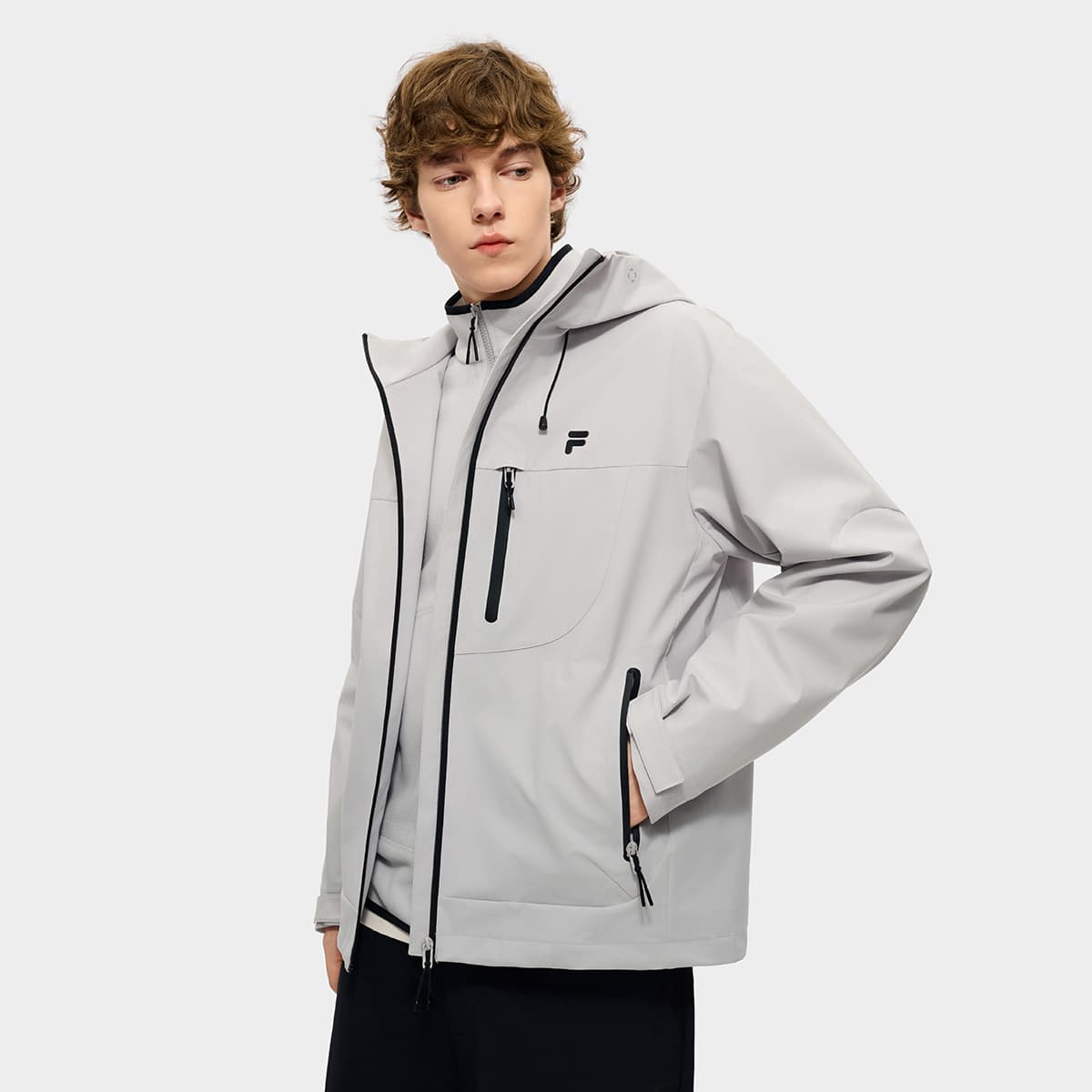 Куртка FILA FUSION Куртка Мужская Туманный Серый - изображение 4