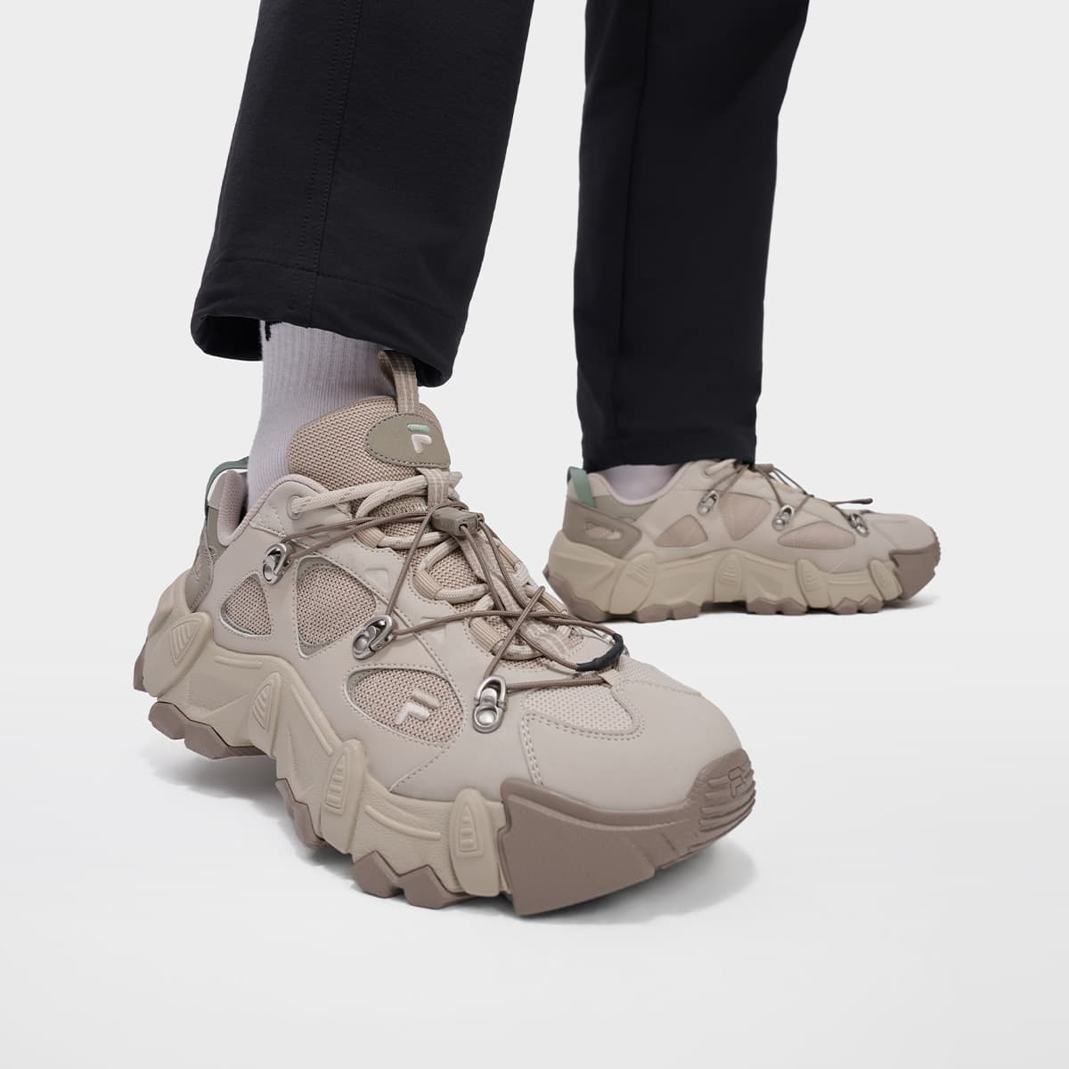 Кроссовки FILA FUSION exocet ii Лоу-топы массивные кроссовки Мужской Кремниевый Камень Коричневый PURE Мерино Коричневый - изображение 8