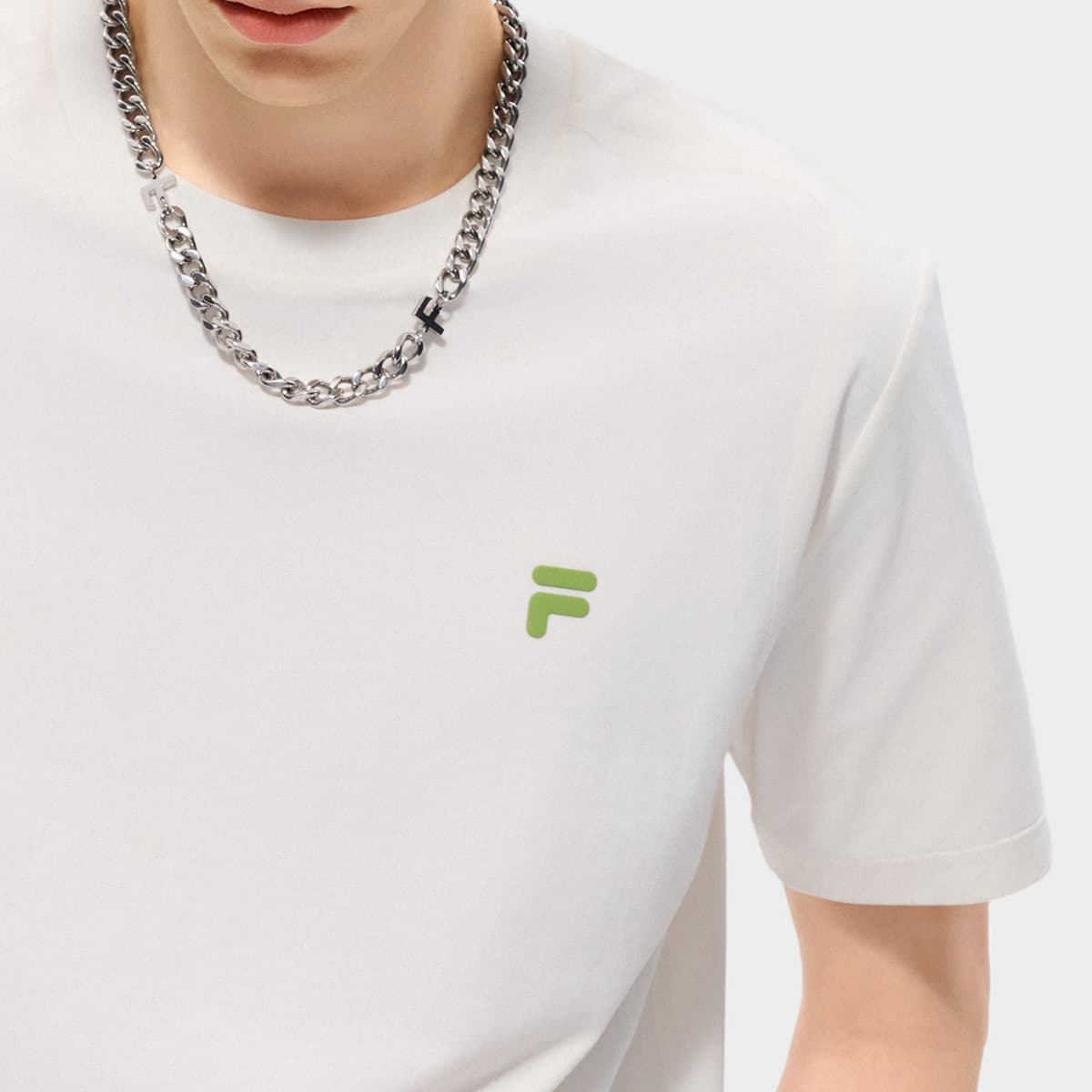 Футболка FILA FUSION URBAN TECH Короткий рукав Мужская футболка Cloud White - изображение 7
