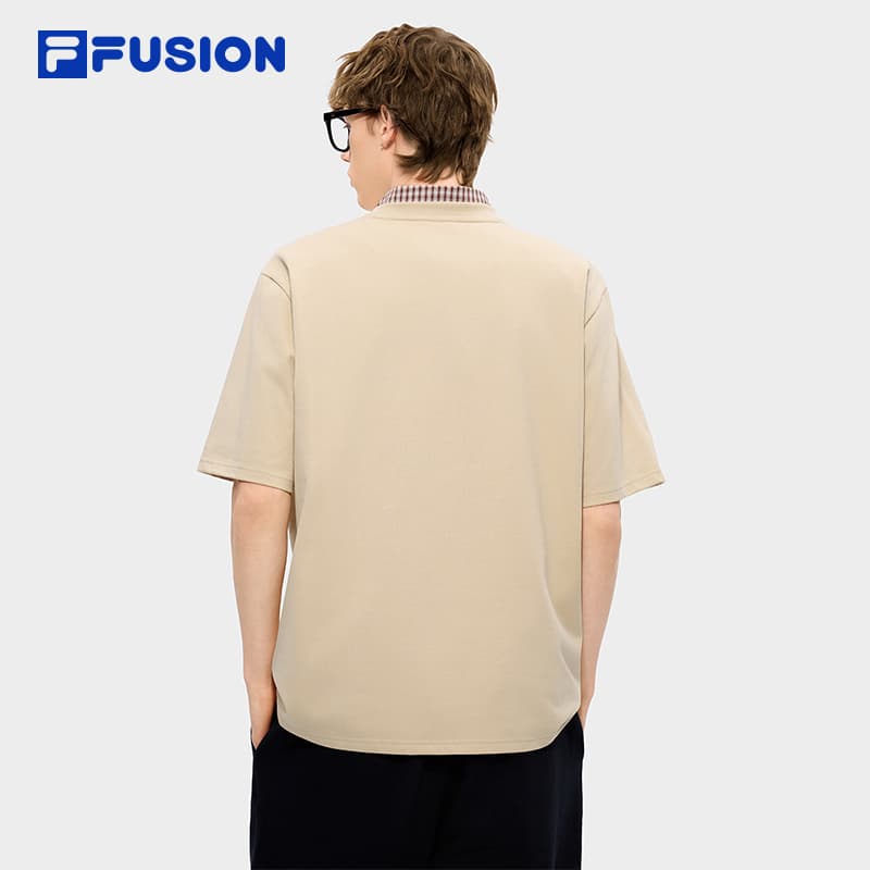 Футболка FILA FUSION FOB Короткий рукав T-рубашка унисекс коричнево-кофейного цвета - изображение 5