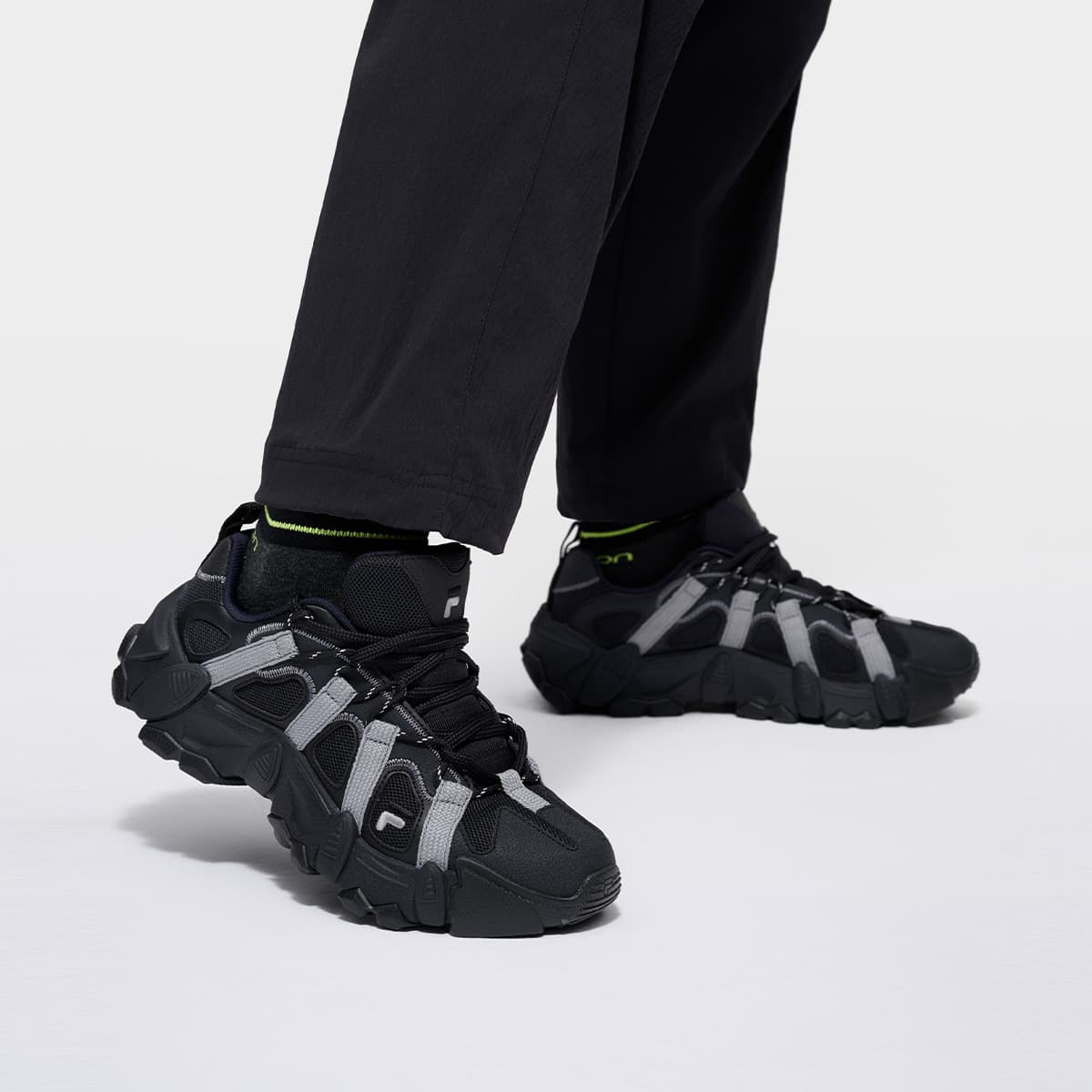 Кроссовки FILA FUSION exocet ii противоскользящий устойчивый к истиранию дышащий легкий увеличивающий высоту низкий топ - изображение 8