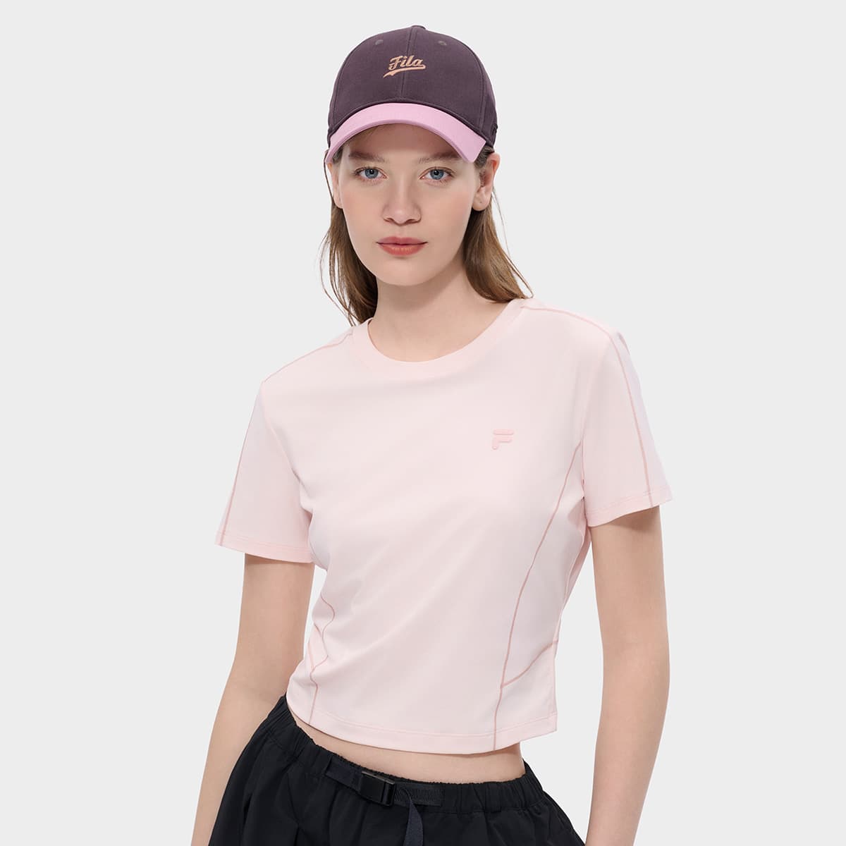 Футболка FILA FUSION FOB T Рубашка Женская Разборный обруч Марля Розовая - изображение 3