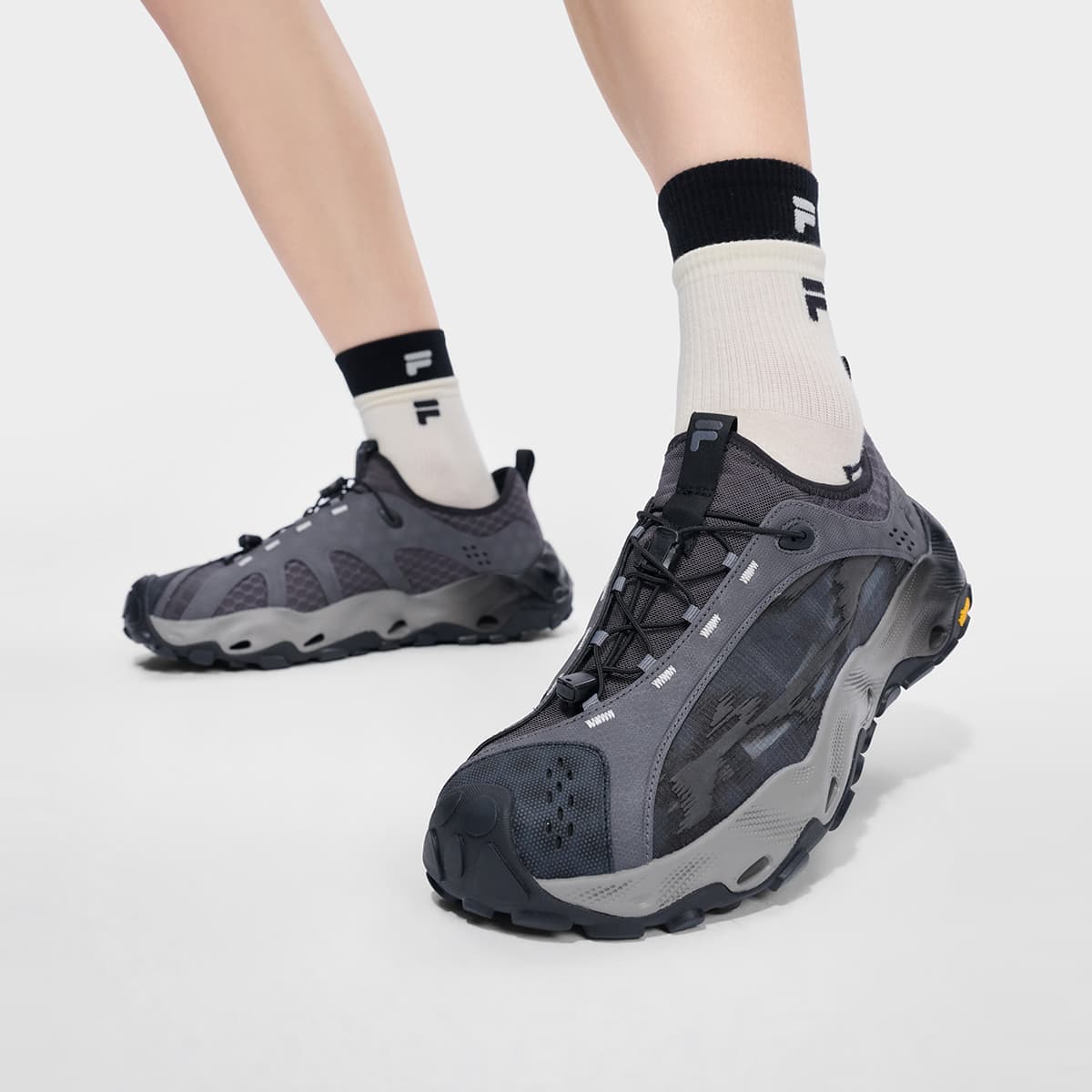 Кроссовки FILA FUSION COMO C Альпинистские и Треккинговые Ботинки Асфальт Серый Черный Мужской - изображение 7