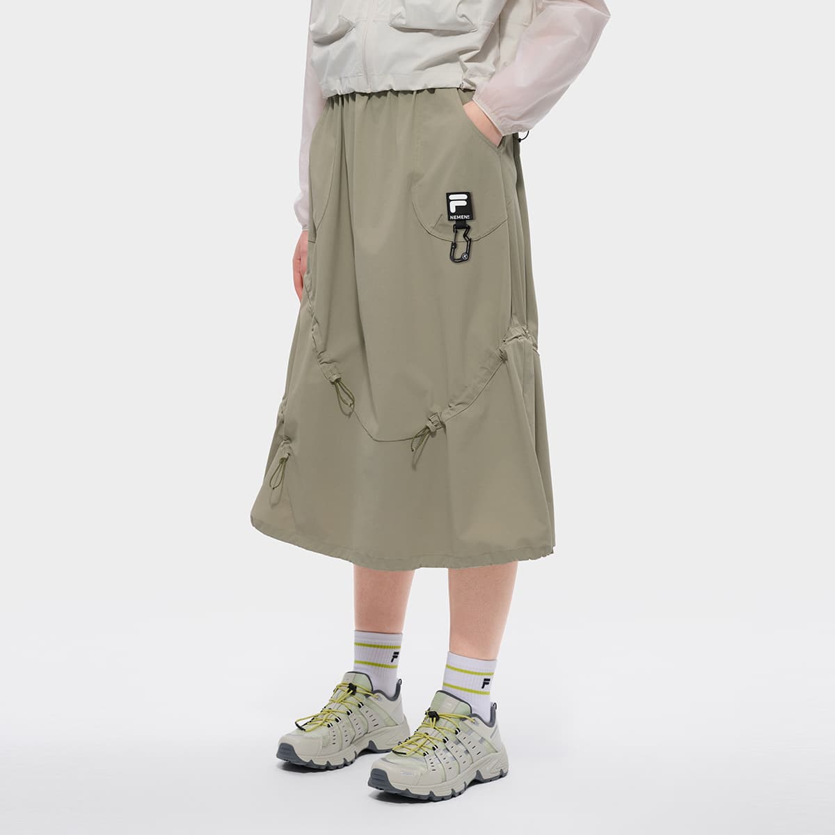 Юбка FILA FUSION Повседневная длинная юбка женская Bay коричневый - изображение 6