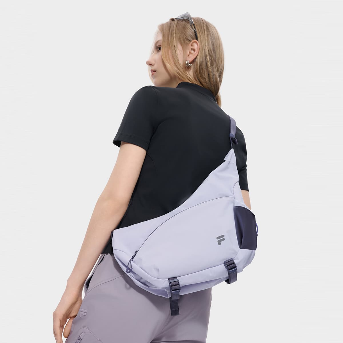 Сумка через плечо FILA FUSION URBAN TECH Кросс-боди Сумка Фиолетовая Mulberry Унисекс - изображение 5