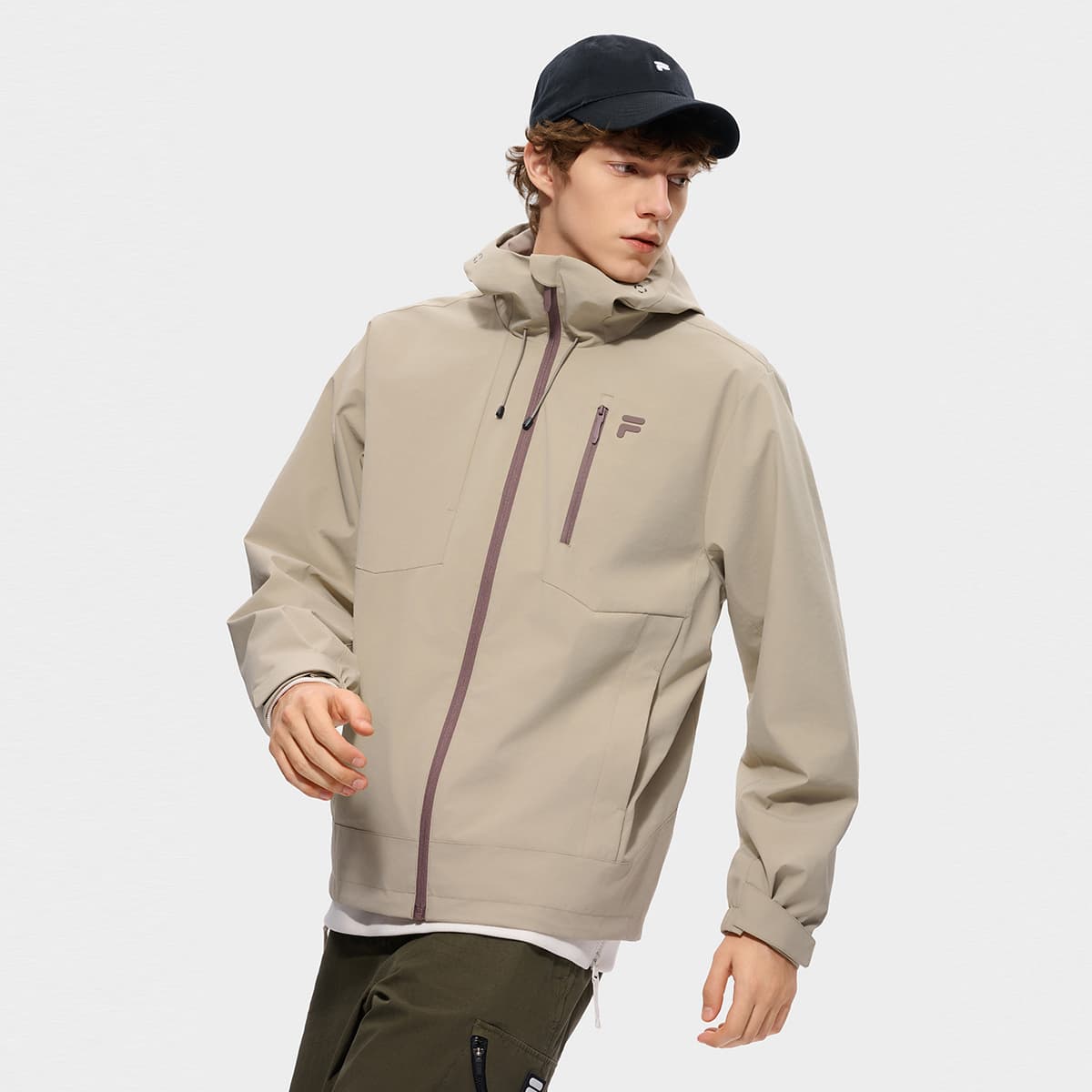Куртка FILA FUSION Масляная живопись Хаки Унисекс Куртки - изображение 3