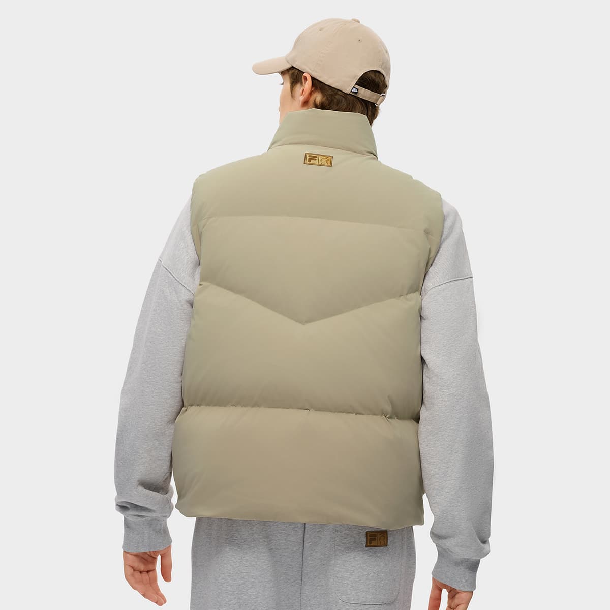 Зимняя куртка FILA FUSION FOBFILA X MOONGE Пуховик Унисекс Песок Земляной хаки - изображение 5