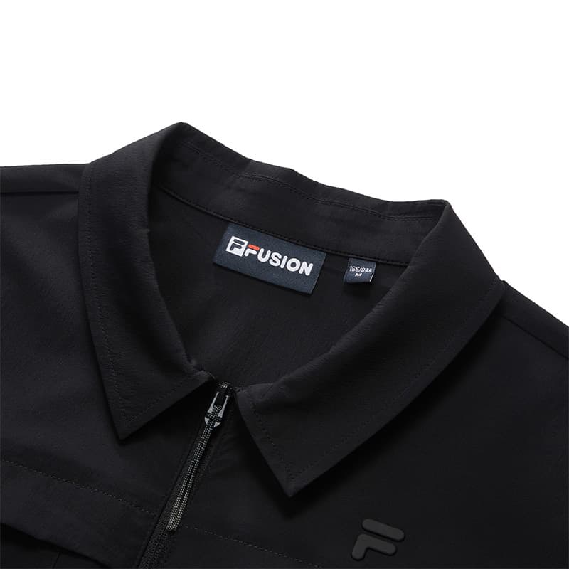 Платье FILA FUSION URBAN TECH Короткий Sleeved Платье Женские Глубокий черный - изображение 3